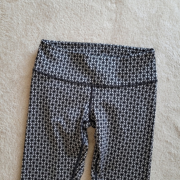 Lululemon Wunder Under Pant Full-On Luon Tri Geo Silver Spoon Black size 2 - Picture 3 of 12